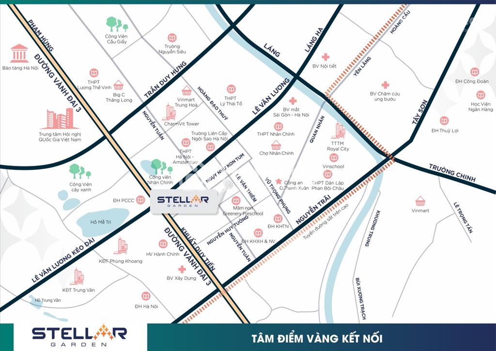 Bản đồ vị trí Stellar Garden 35 Lê Văn Thiêm