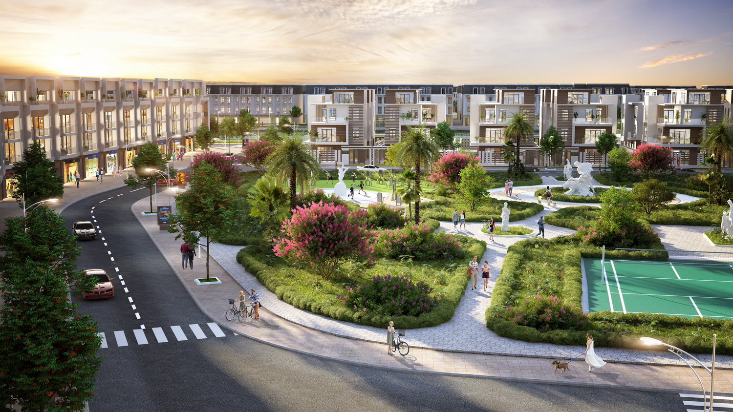 Tiện ích công viên cây xanh tại Mario Starlight