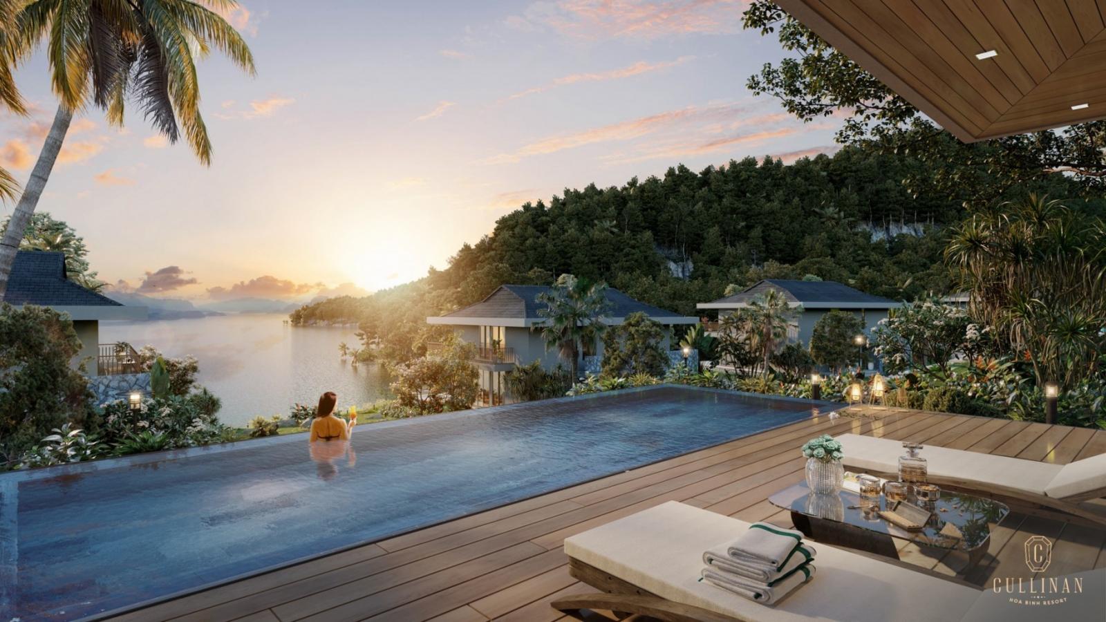 A person standing next to a poolDescription automatically generated with low confidence