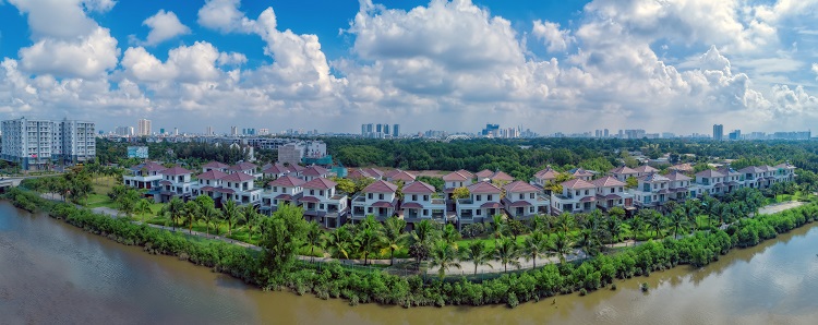 Khu compound Valora Island nằm trong khu đô thị Mizuki Par