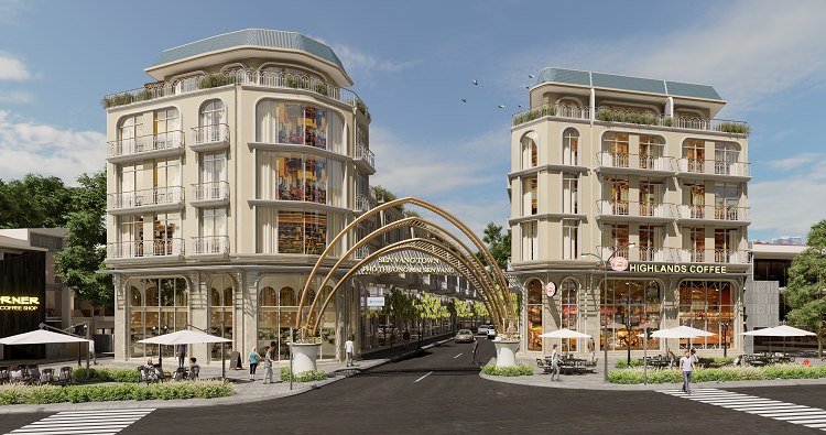 Phối cảnh phố thương mại Sen Vàng - Sen Vàng Town