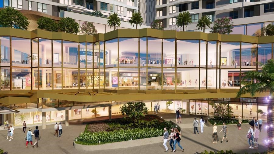 Để tạo điểm nhấn, chủ đầu tư của D-Mall lựa chọn phương án tái hiện lại chân thực những con phố đi bộ của Chợ Lớn trên cao