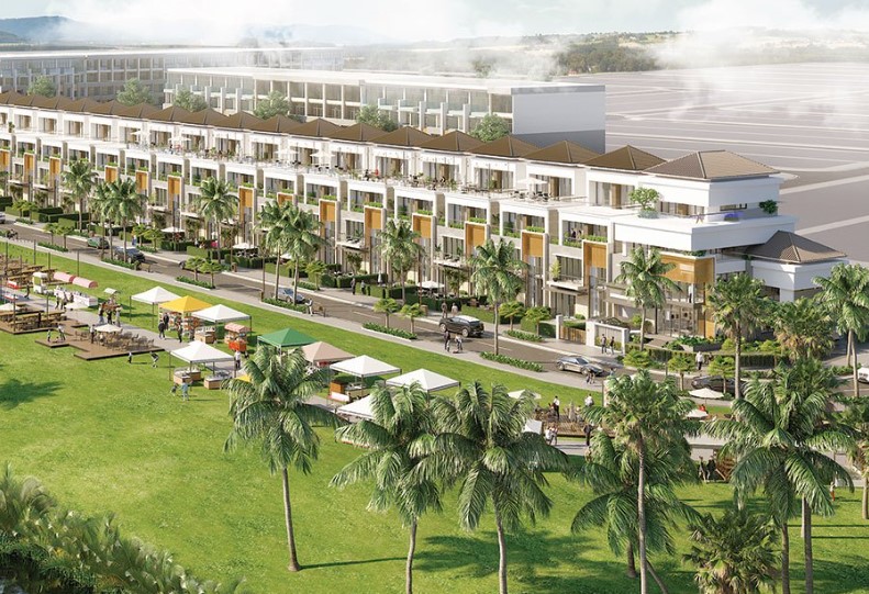 Một góc phố đi bộ trong khu đô thị