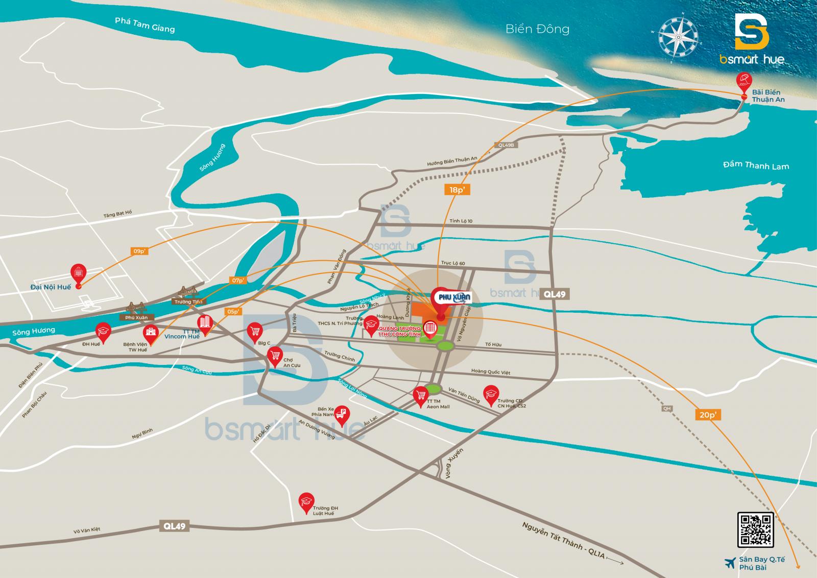 Sơ đồ vị trí dự án Phú Xuân City