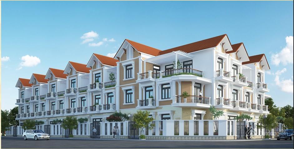 Phối cảnh tổng quan khu biệt thự và khu thương mại