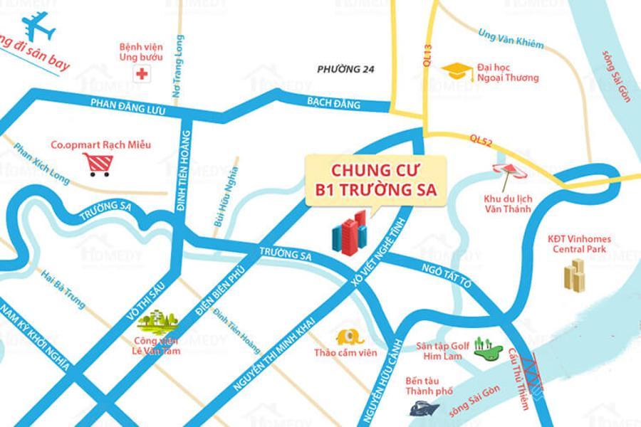 Hình ảnh vị trí Chung cư B1 Trường Sa
