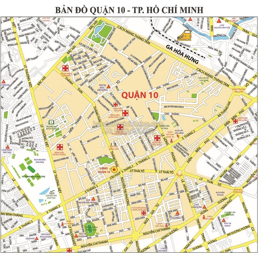 Hình bản đồ quận 10