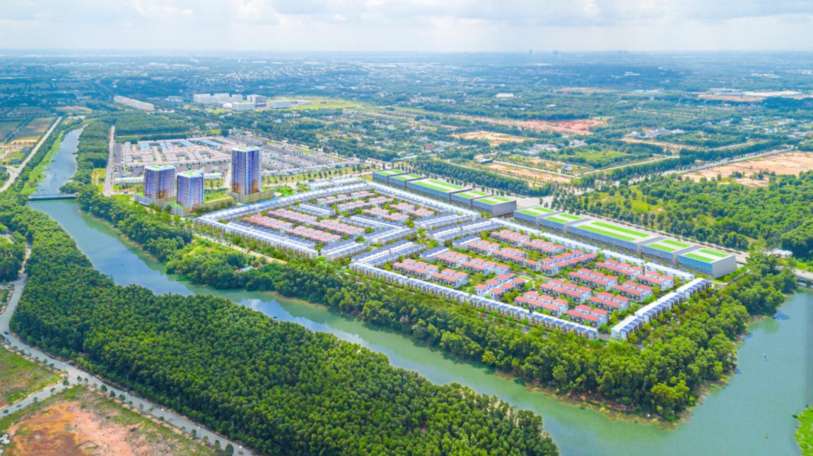 Khu đô thị The Oasis Riverside nhìn từ trên cao. Ảnh: SNI