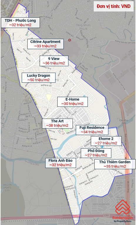 Giá chung cư phường Phước Long