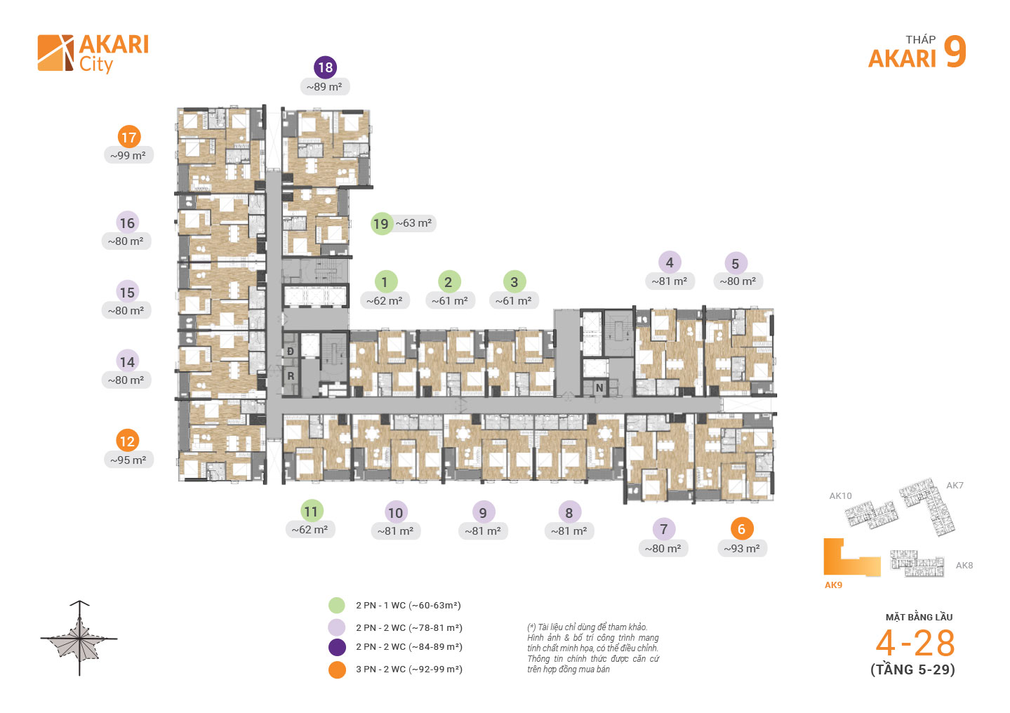 Mặt bằng tầng 5-29 AK9