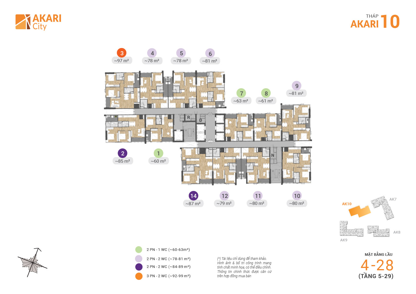 Mặt bằng tầng 5-29 AK10