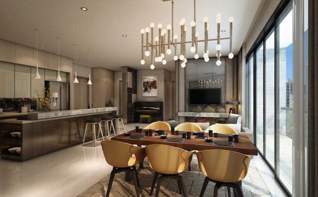 phòng bếp nhà mẫu empire city