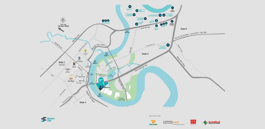 vị trí nhà mẫu empire City Thủ Thiêm