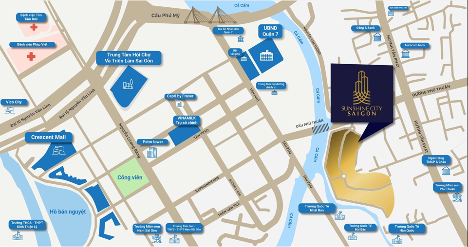 Vị trí Sunshine City Sài Gòn 