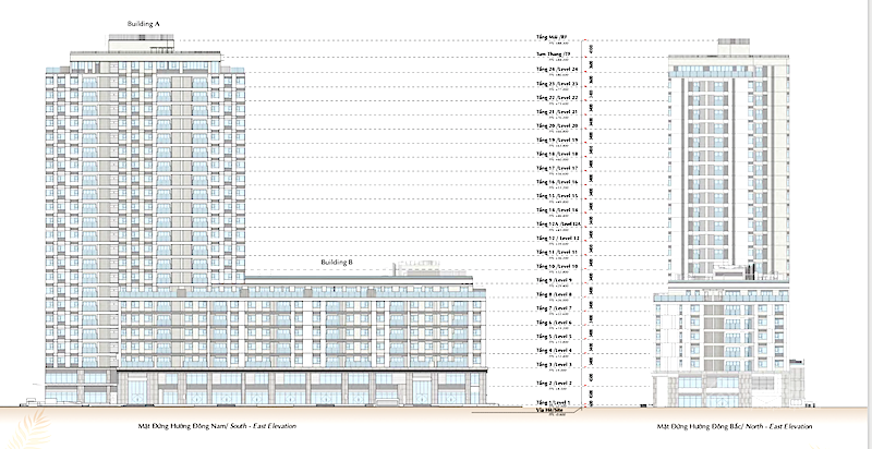 Phối cảnh thiết kế mặt bằng tầng điển hình