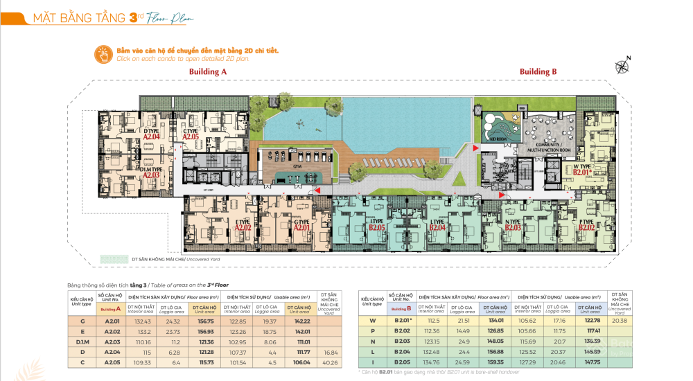 Mặt bằng căn hộ Penthouse