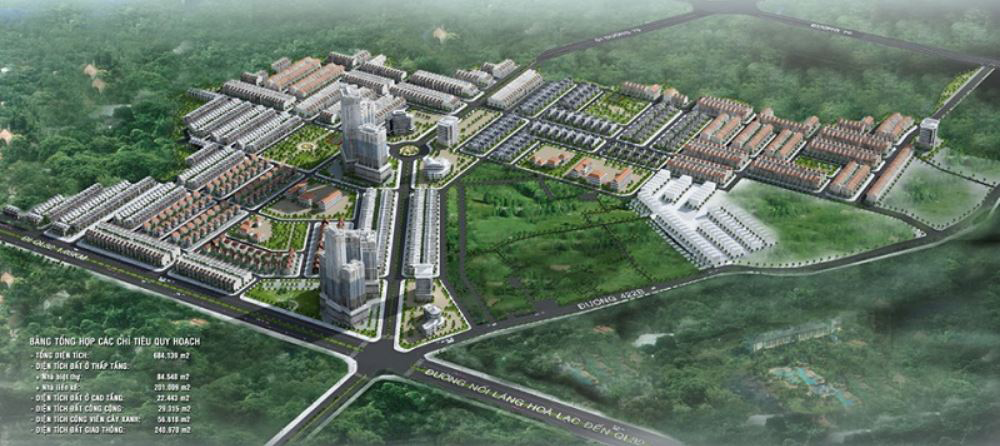 Một dãy nhà liền kề tại Khu đô thị Vân Canh