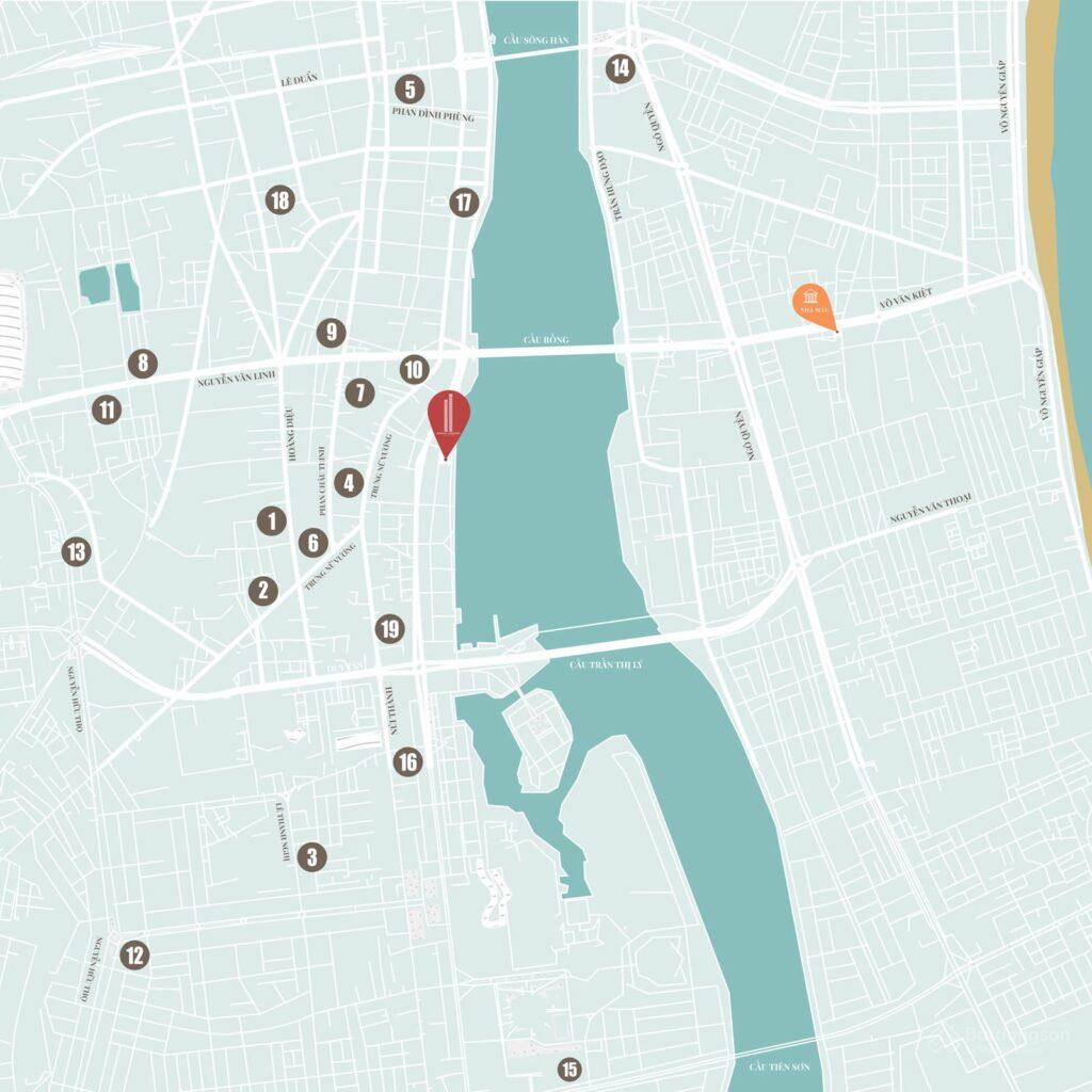 Vị trí đắc địa của Landmark Tower Đà Nẵng