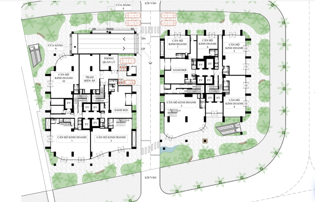 Phối cảnh nội thất khu vực sinh hoạt chung