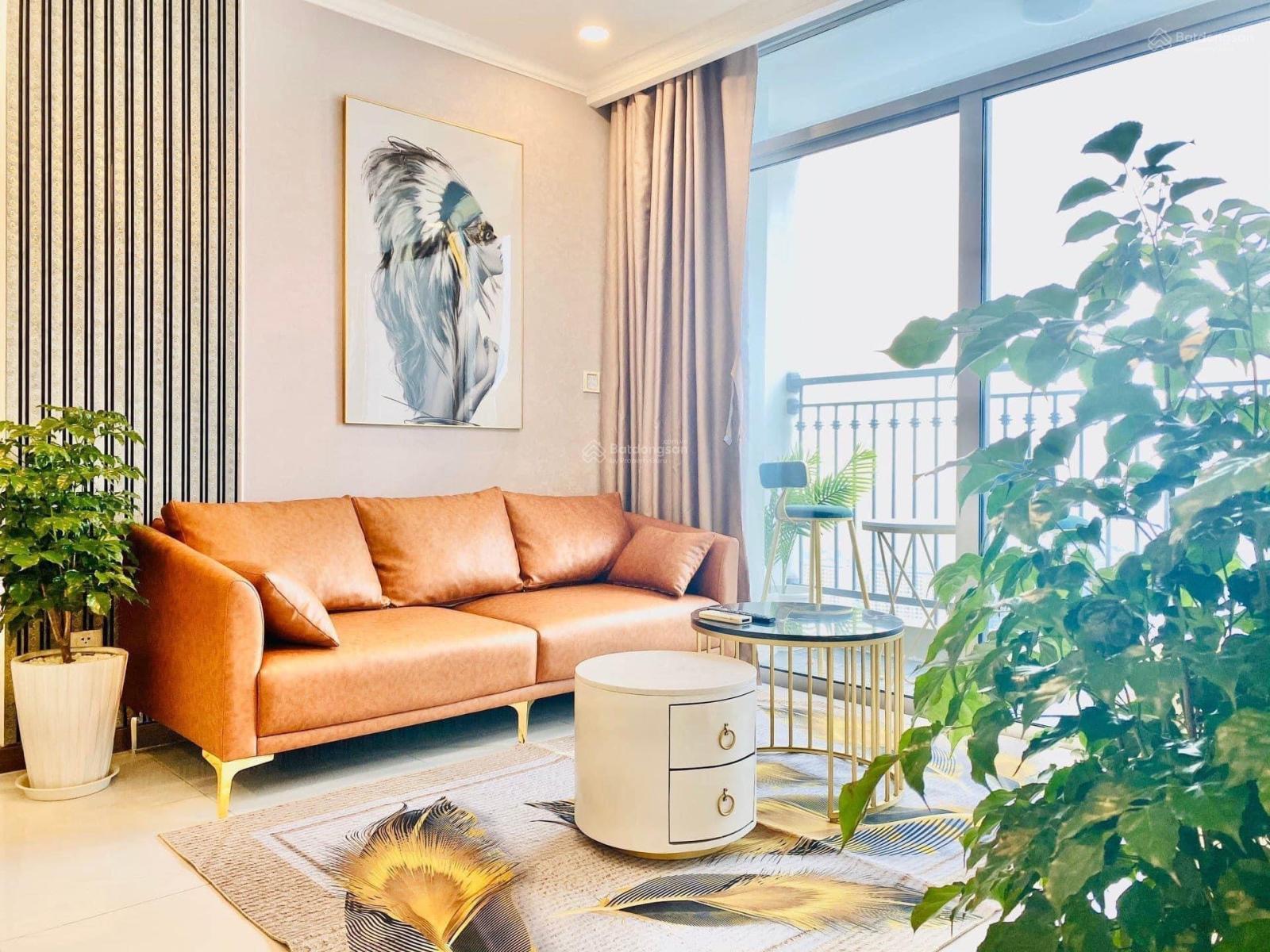 Không gian Cho thuê căn hộ Vinhomes Central Park 57,2m² 1PN nội thất sang trọng