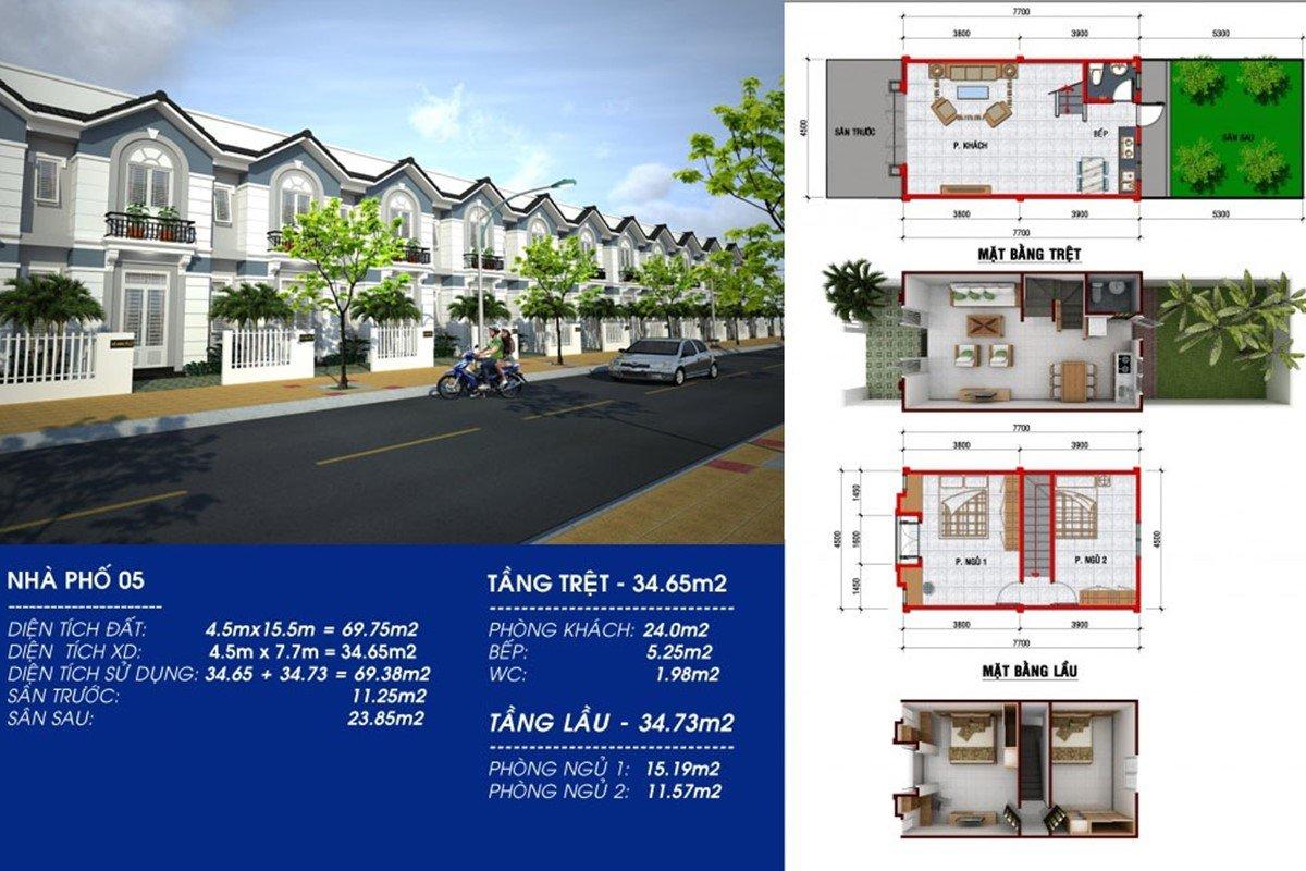 Mẫu nhà phố thiết kế hiện đại
