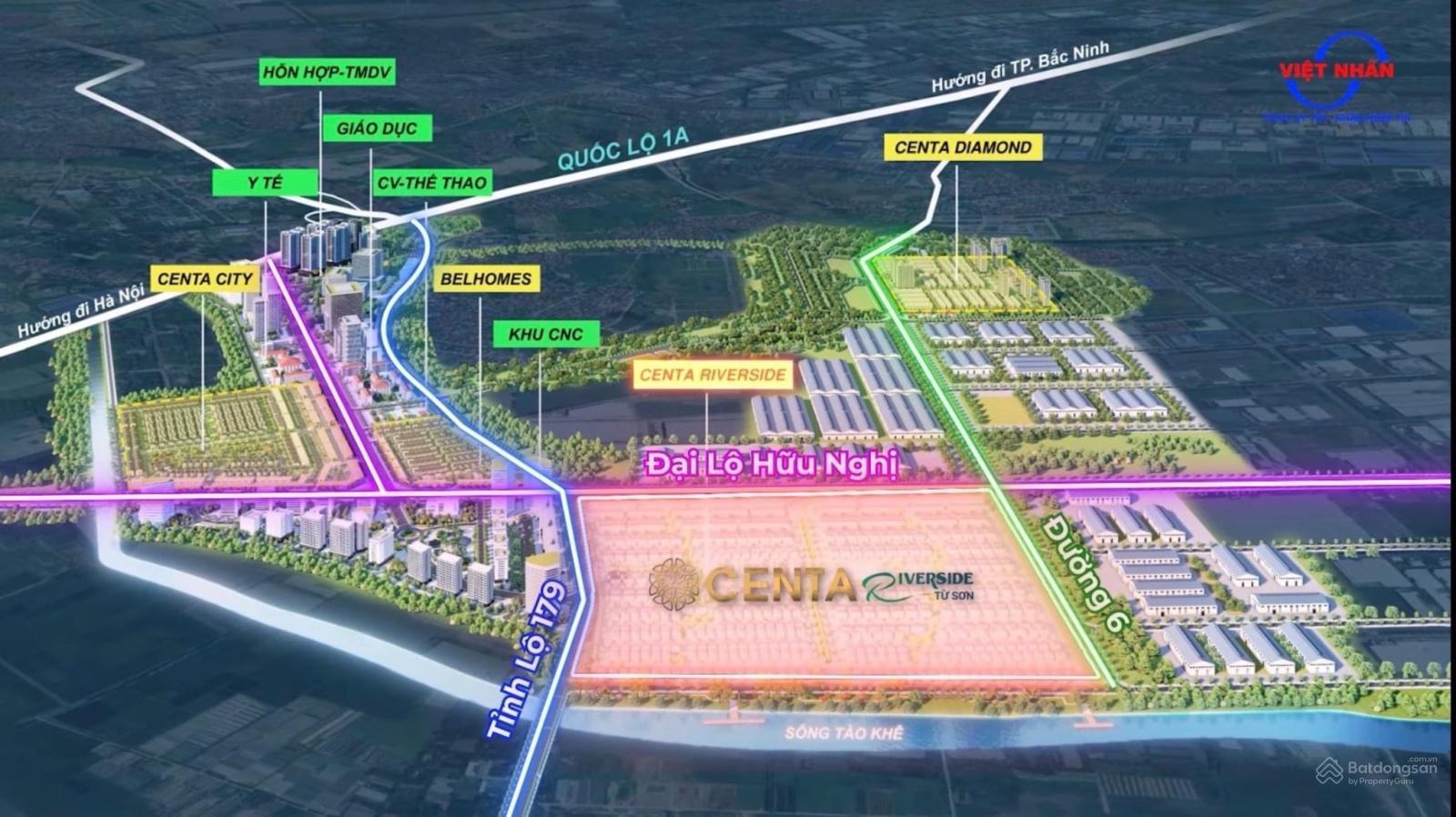 Sơ đồ vị trí kết nối của Centa City