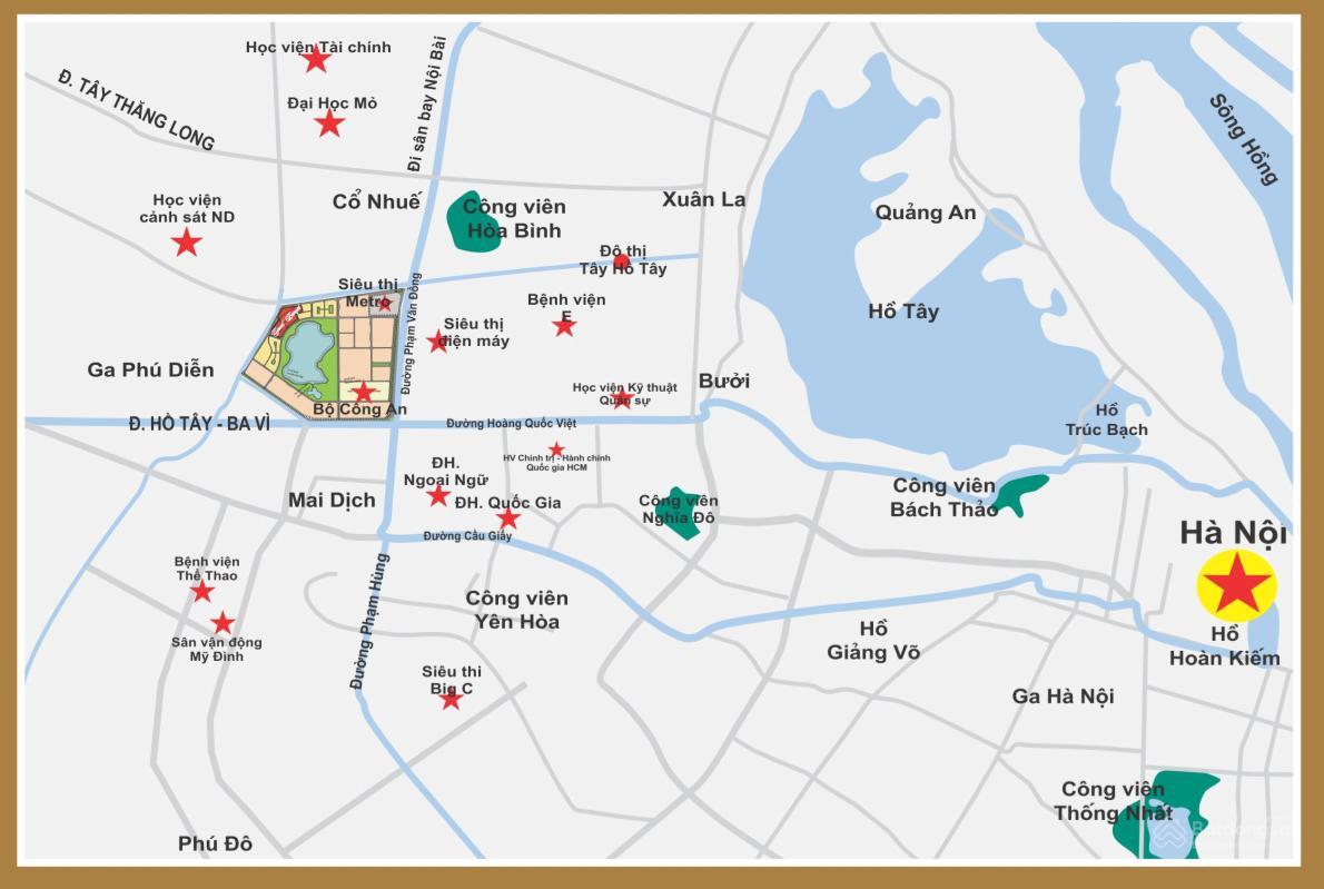 Phối cảnh một góc khu đô thị Thành phố Giao Lưu