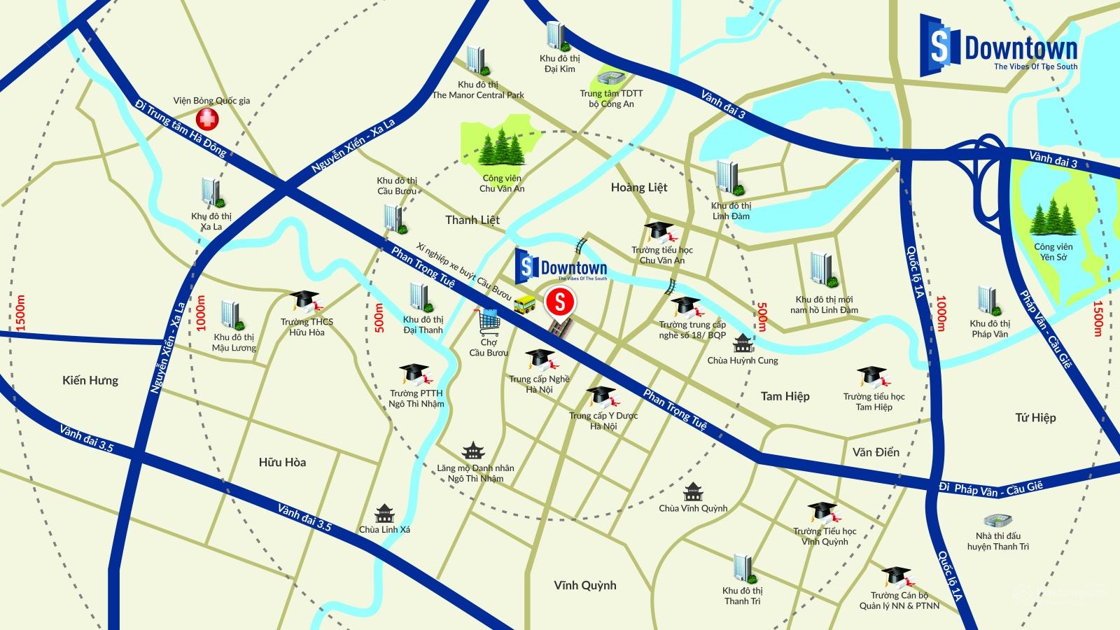 Ảnh vị trí dự án Palmy Biztown Thanh Trì