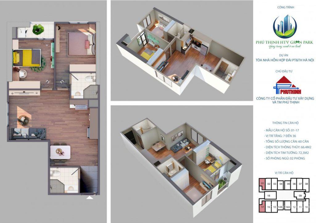 Hình ảnh không gian bếp căn hộ