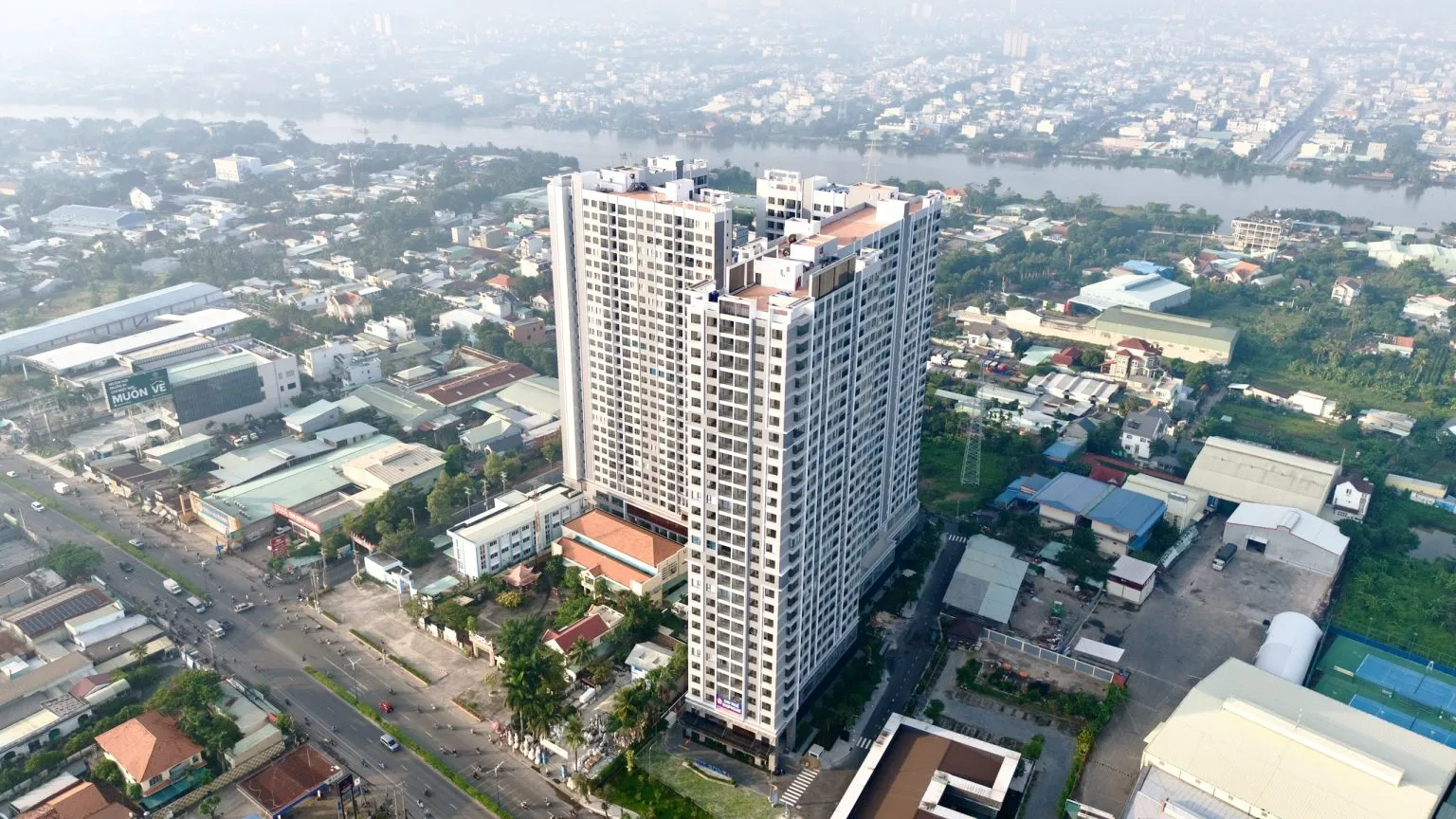 Một góc tiện ích nội khu đã hoàn thiện tại The Rivana