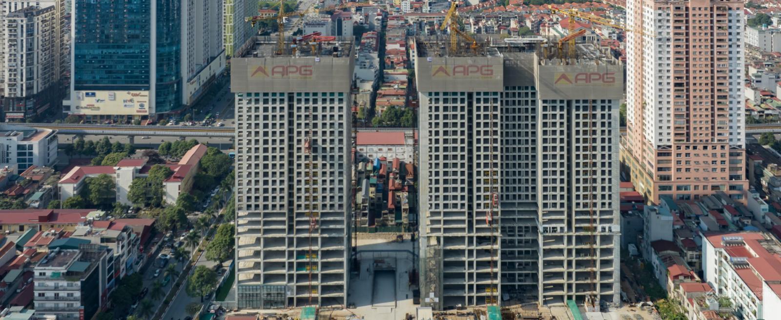 Hình ảnh thực tế công trường xây dựng Grand Sunlake Tòa Grand City View