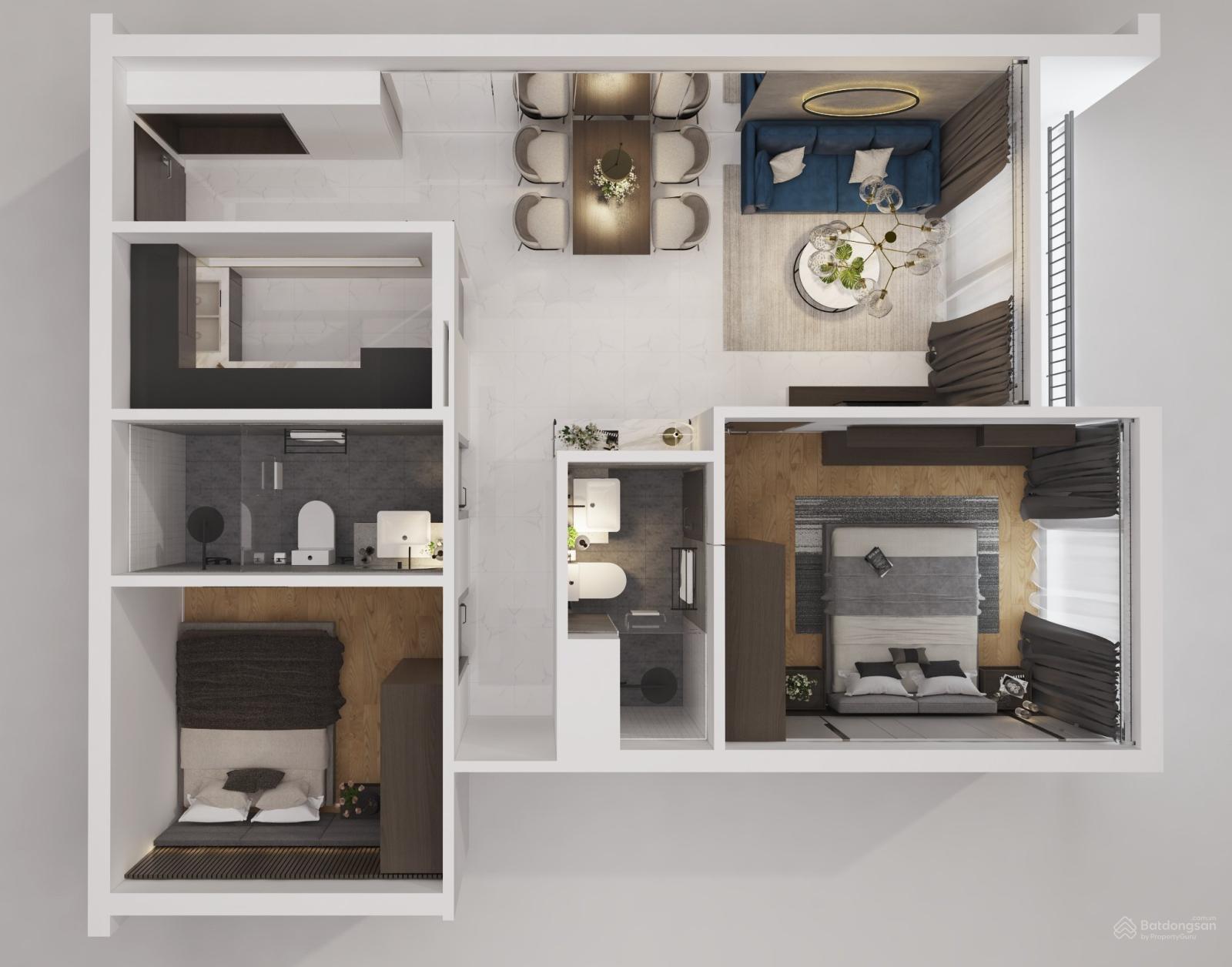 Góc ban công căn hộ AnHome nhìn ra khung cảnh thành phố