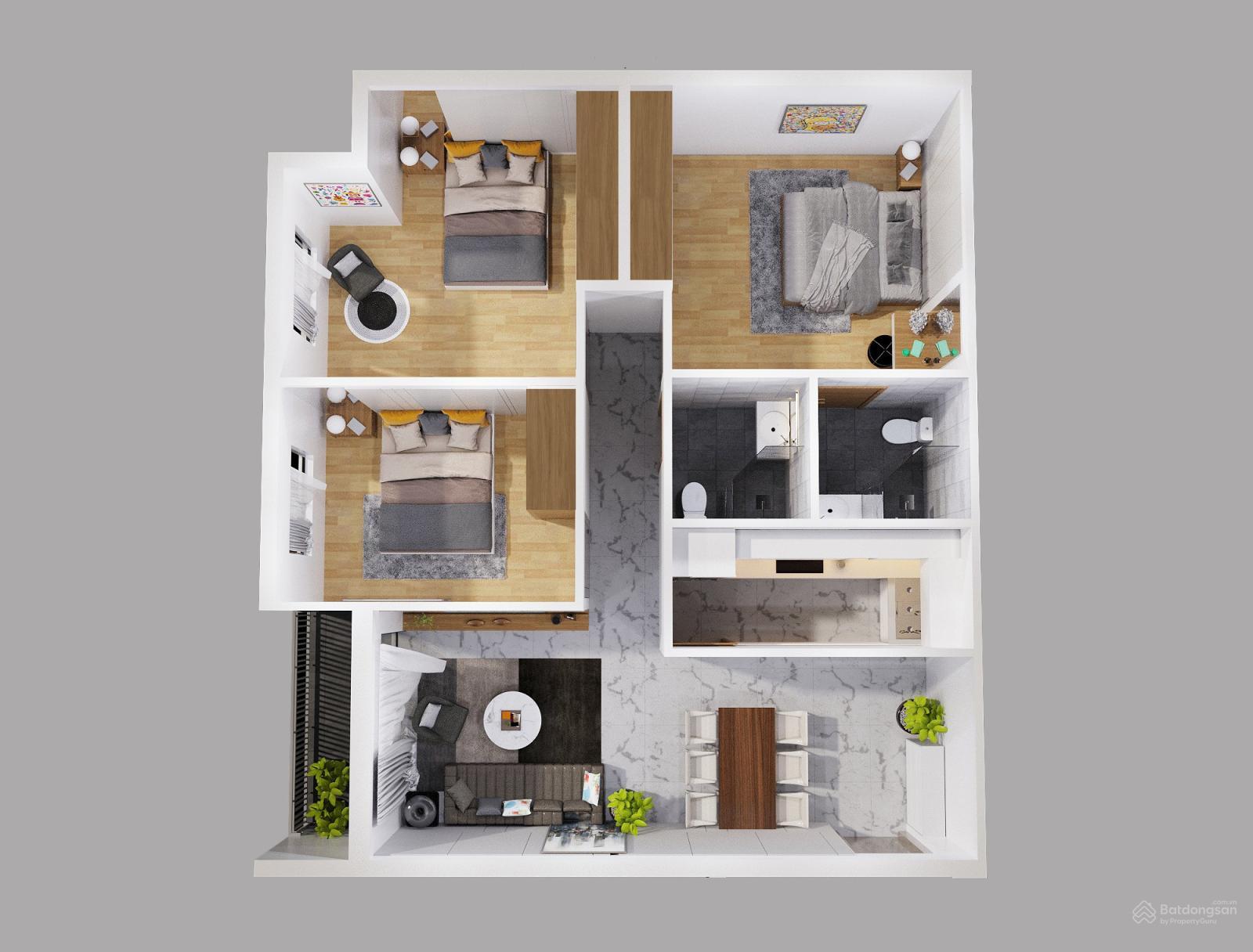 Hình ảnh nội thất phòng tắm hiện đại căn hộ AnHome