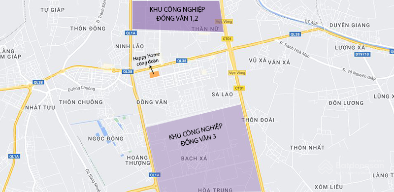 Ảnh vị trí chiến lược của Happy Home Công Đoàn