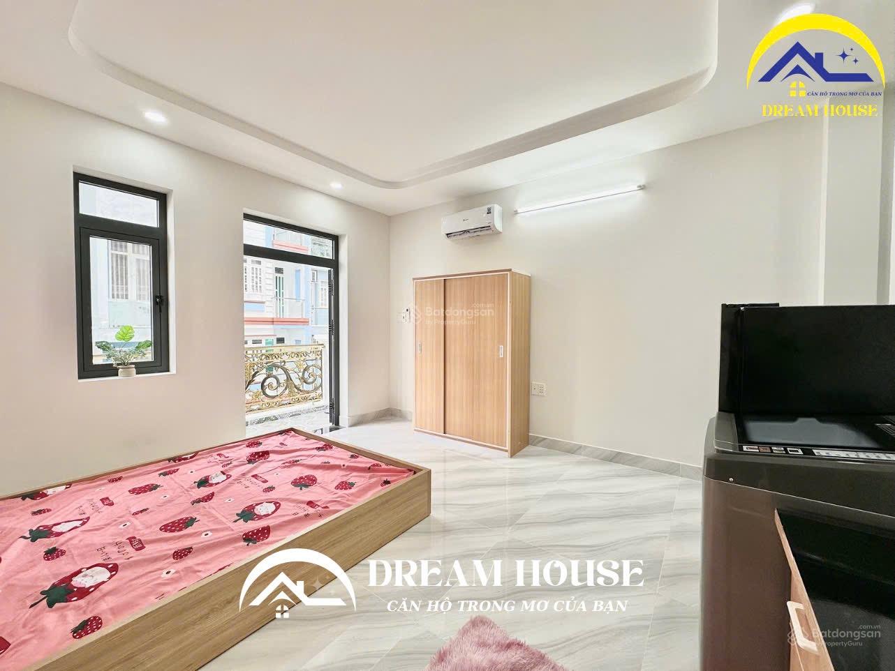 Không gian Cho thuê căn hộ dịch vụ mới xây full nội thất, ngay ngã tư Bốn Xã