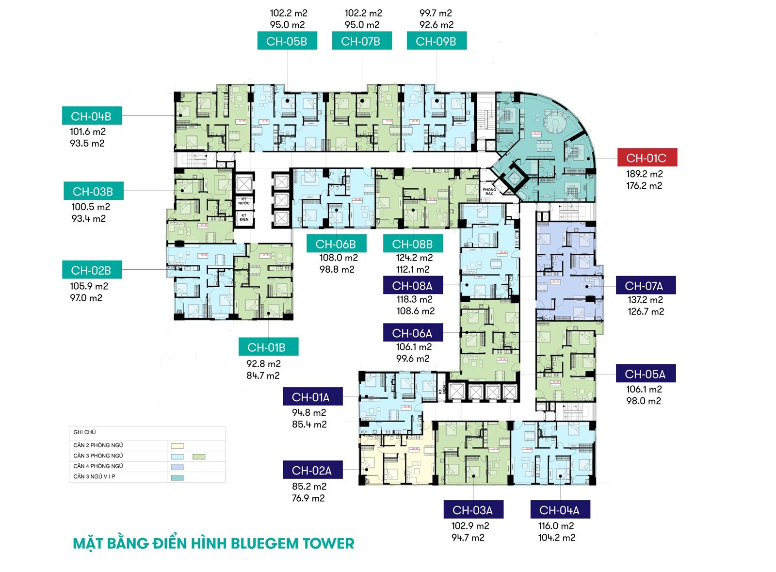 Một góc kiến trúc dự án BlueGem Tower