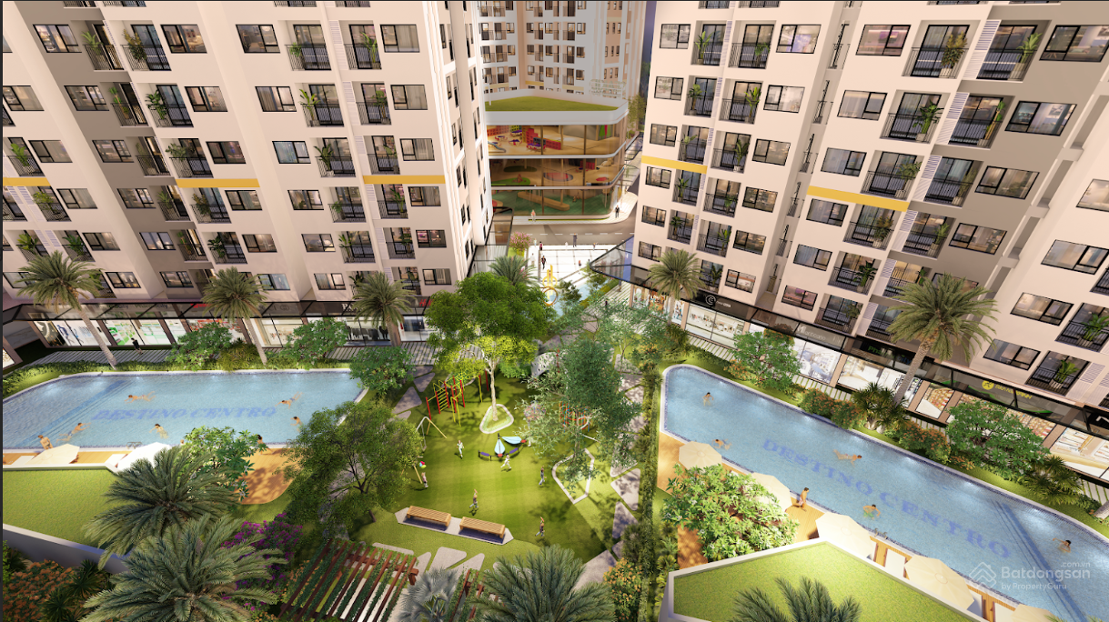 Mô hình tổng thể dự án 5 block căn hộ