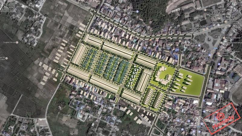 Ảnh phối cảnh khu nhà liền kề