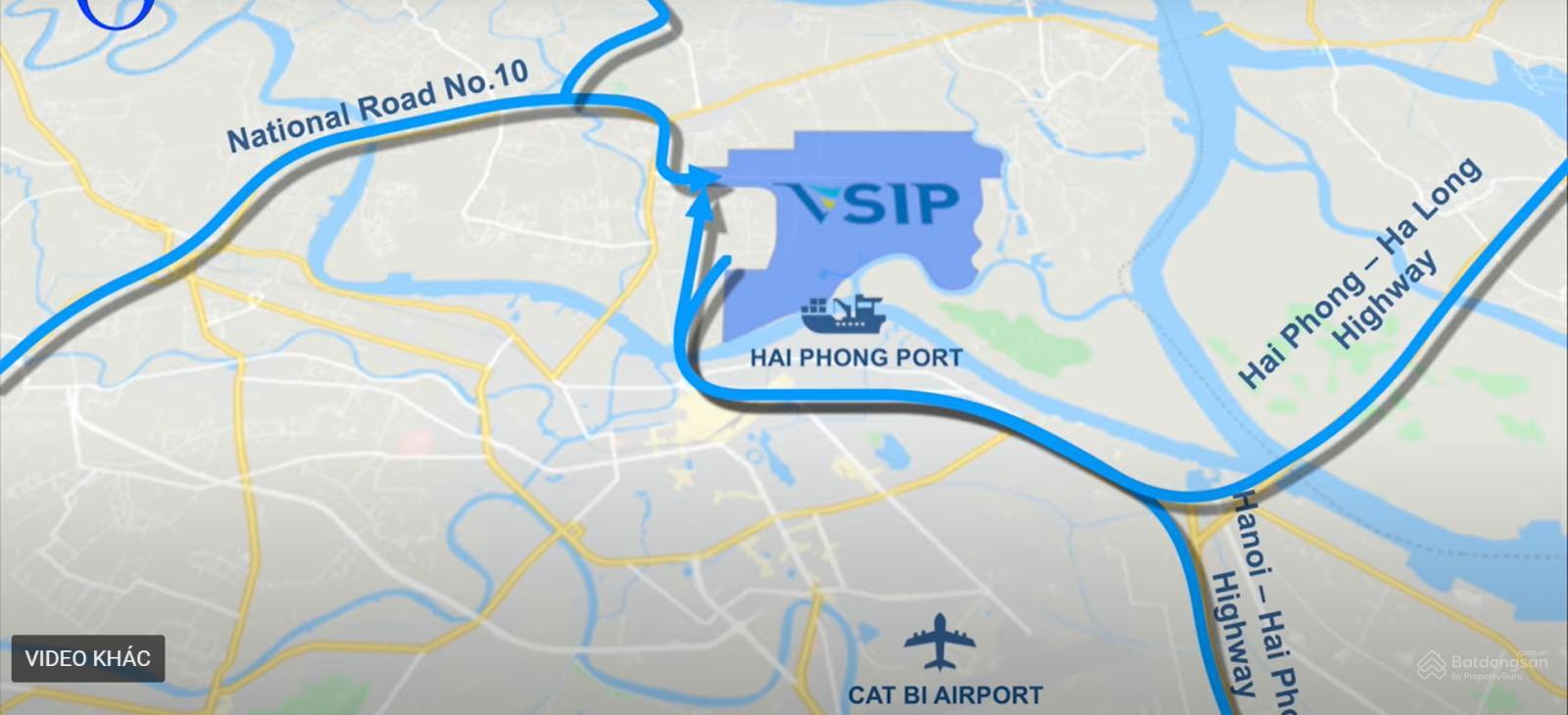 Bản đồ quy hoạch tổng thể khu vực dự án VSIP Hải Phòng