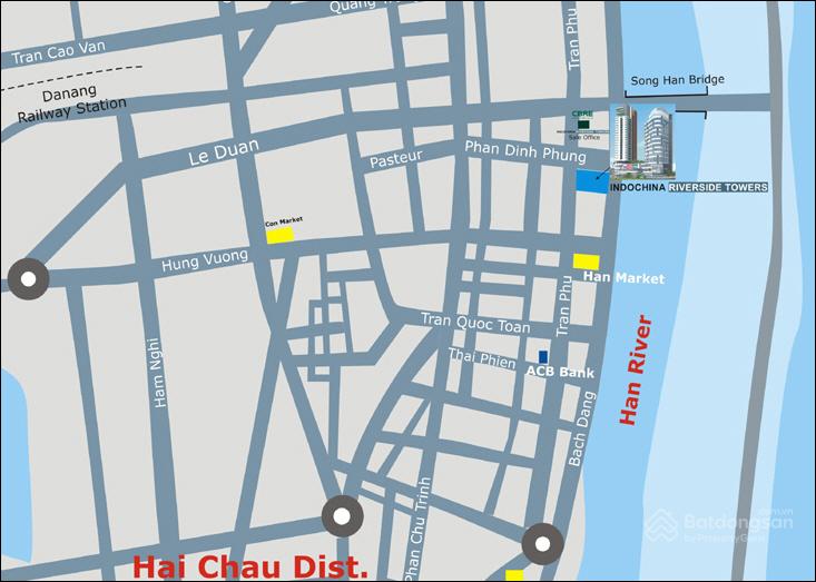 Vị trí Indochina Riverside Towers trên bản đồ