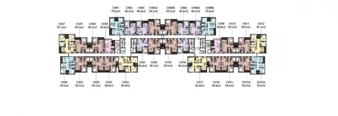 Phòng khách căn hộ mẫu