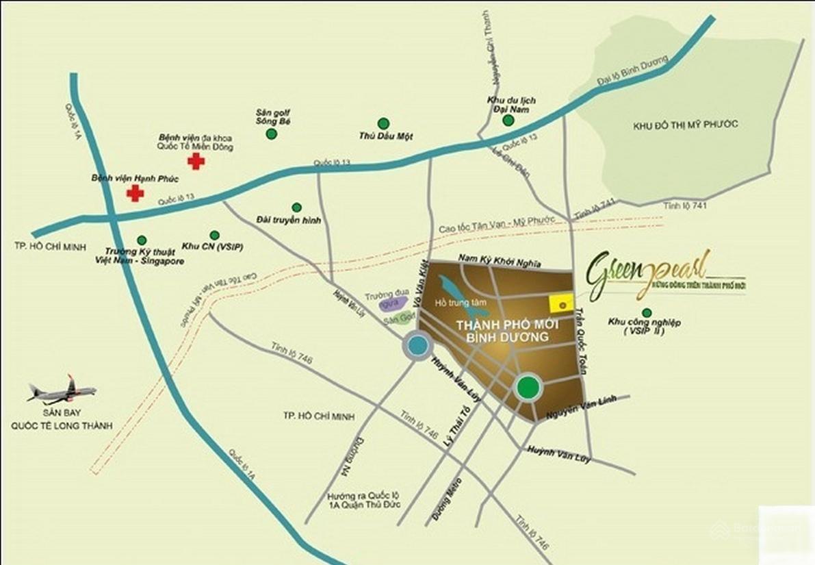 Sơ đồ vị trí và kết nối giao thông của Green Pearl