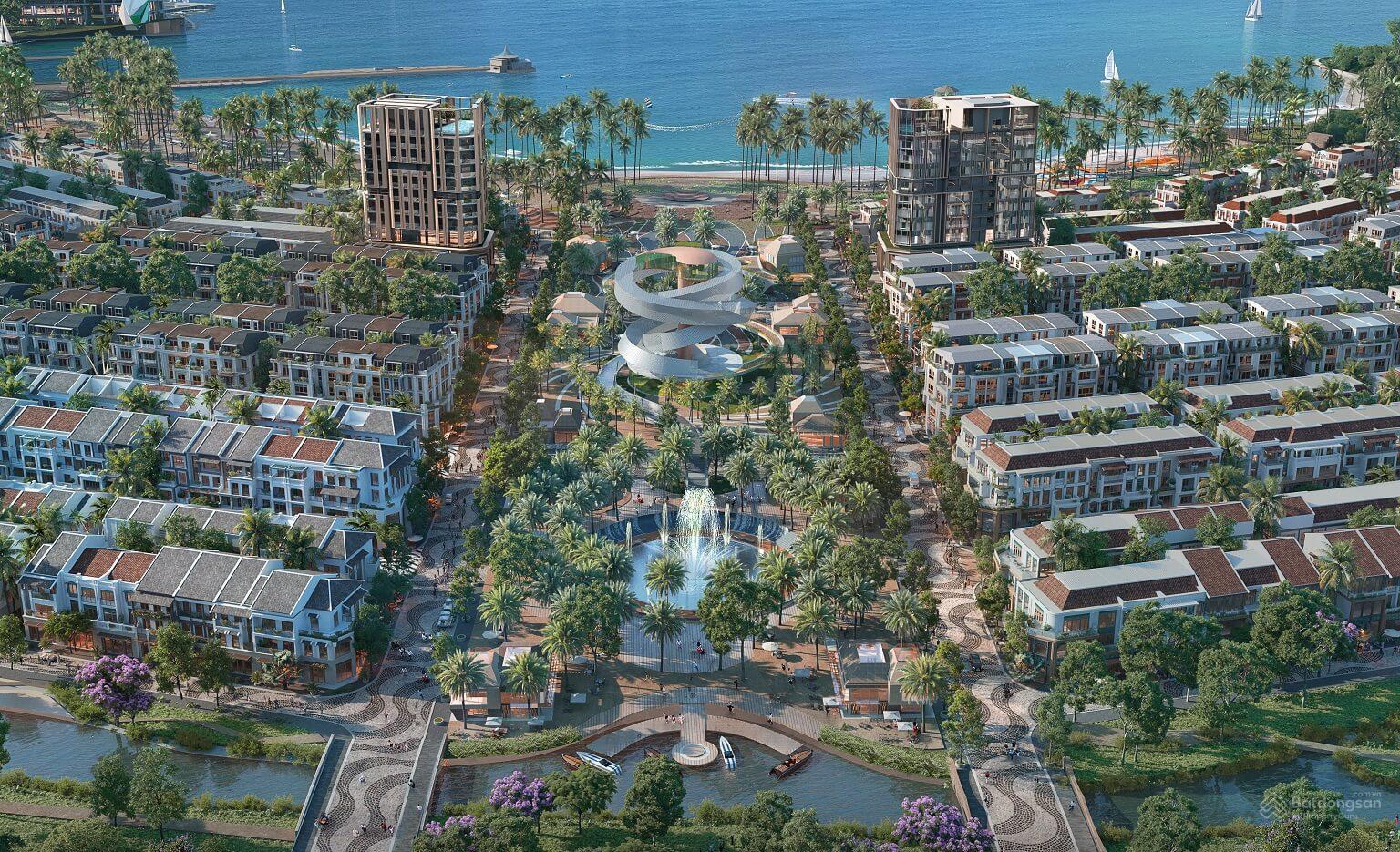 Phối cảnh buổi tối khu Townhouse