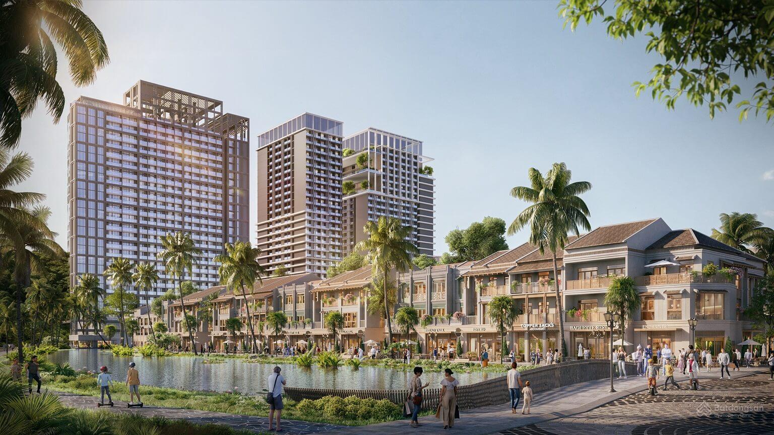 Cảnh quan bãi biển và khu nghỉ dưỡng