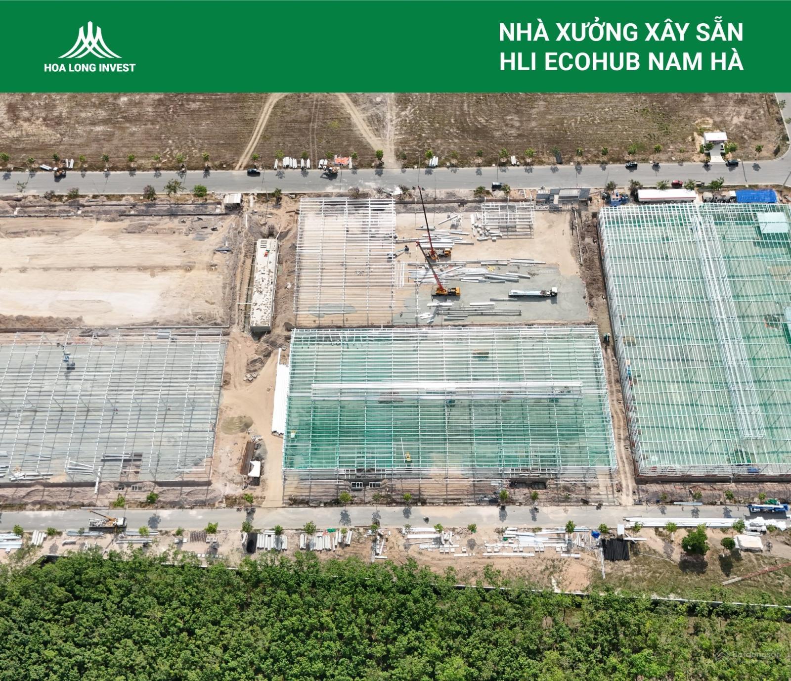 Hình ảnh một nhà xưởng đã hoàn thiện tại dự án