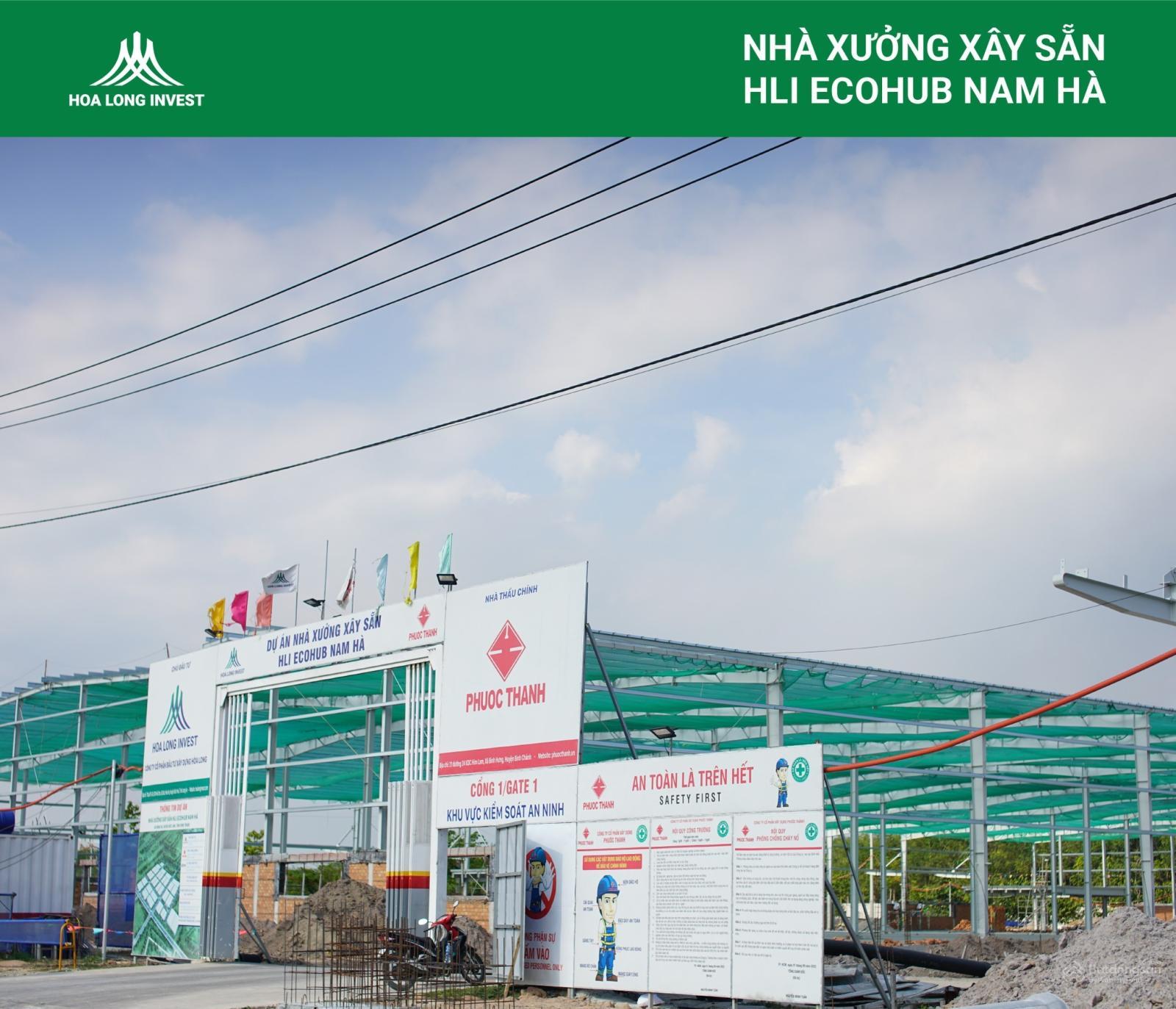 Một góc khu vực xây dựng của HLI EcoHub Nam Hà