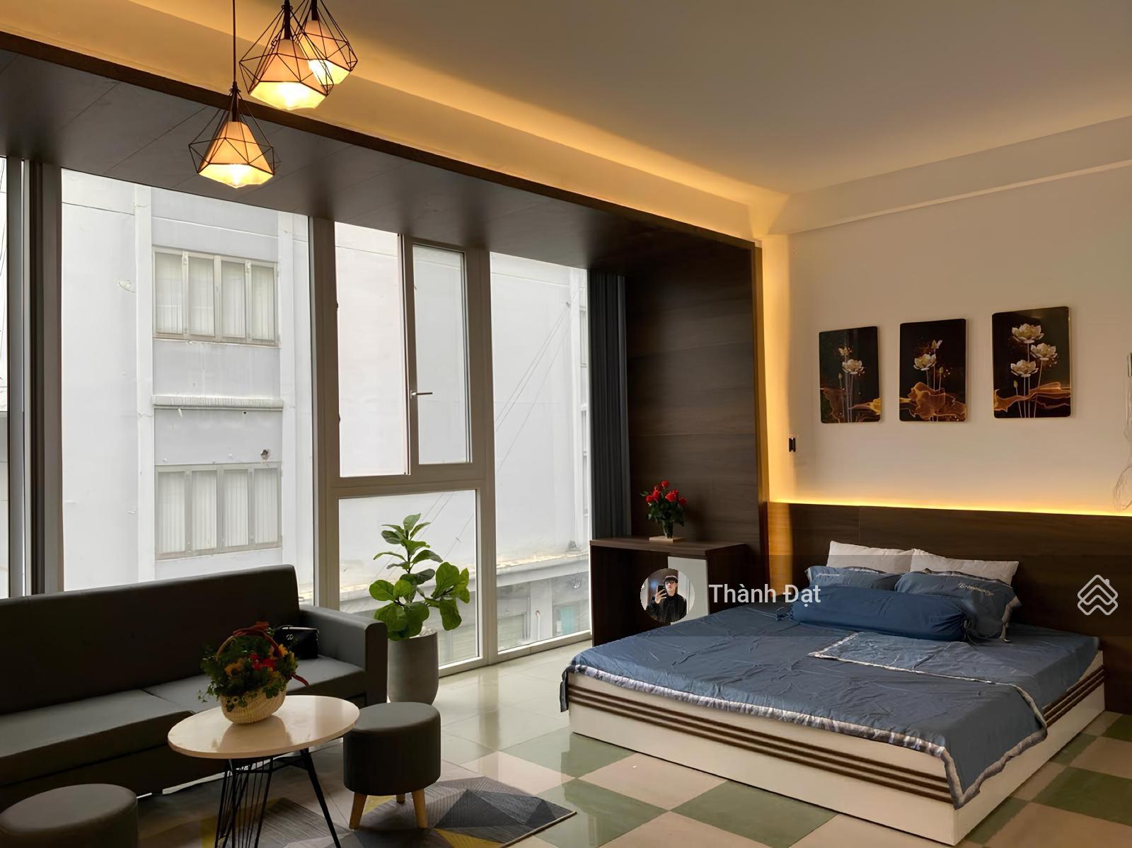 Không gian Cho thuê căn hộ Nguyễn Đình Chiểu Q. 1, studio cửa sổ lớn 40m2 - máy giặt riêng - nội thất hiện đại