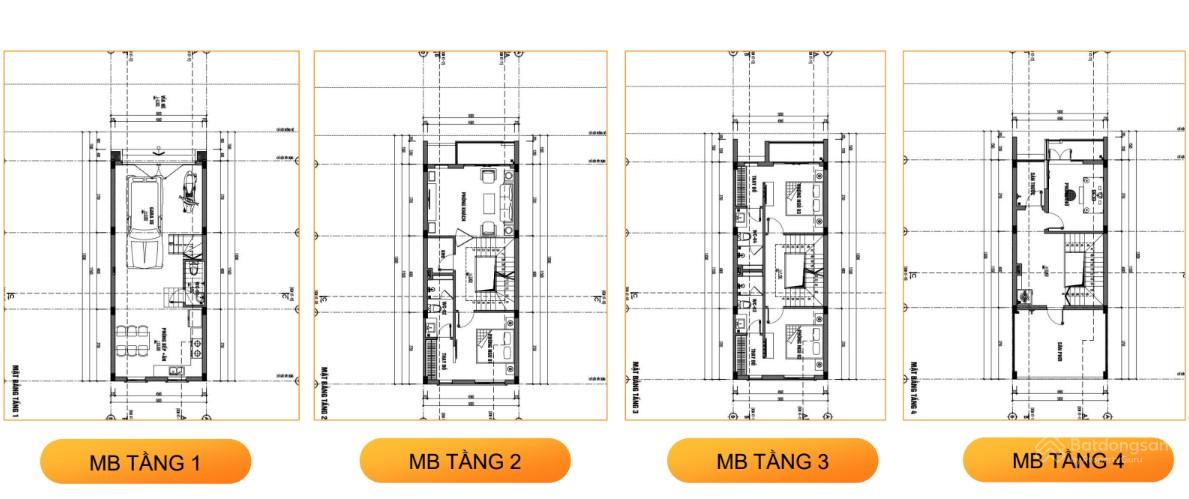 Cận cảnh chi tiết kiến trúc mặt tiền nhà liền kề