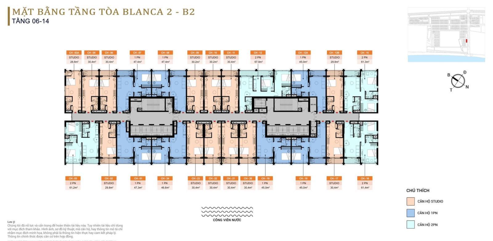 Thiết kế căn hộ chung cư cao tầng trong dự án