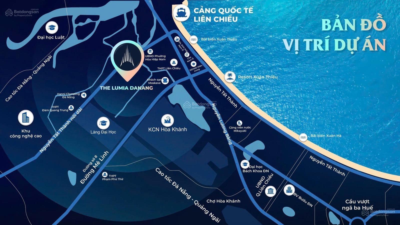 Bản đồ vị trí dự án The Lumia Danang
